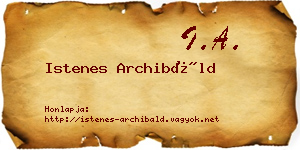 Istenes Archibáld névjegykártya
